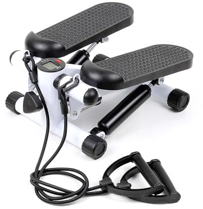 WilTec Appareil de Fitness Cardio Stepper - 41 x 30 x 18 cm - avec Ordinateur et Écran LCD - Hometrainer pour Entraînement à Domicile Jambes et Fessiers Santé