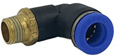 Raccordo Innesto rapido pneumatico a L per tubo 8 mm filetto 1/8 - Conf.15 pezzi