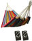 Kronenburg Hängematte 210 x 150 cm, Gesamtlänge 320 cm – Doppelhängematte mit Befestigungs-Set (Aufhängeset) - Belastbarkeit bis 300 kg – Indoor & Outdoor Hängematte Rot - Farb- und Modellwahl