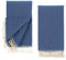 Tuiste Saunatuch Blau 2er Pack, Saunakilt Damen und Herren, Strandtuch, Saunahandtuch, Picknickdecke, Hamamtuch%100 Baumwolle, Strandtücher, Strandhandtuch XXL, Badehandtuch 100x180