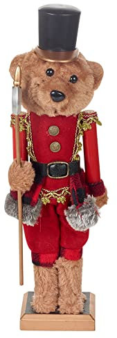 URBNLIVING Natale decorativo Schiaccianoci Figura di Natale Tradizionale Classico Orso Soldato Decorazione Ornamento Display Regalo