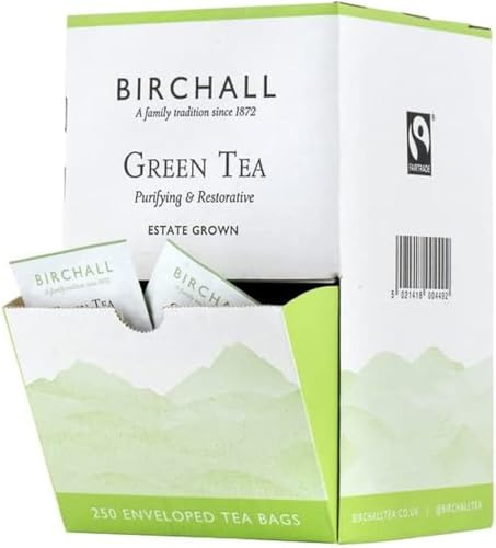 Birchall Tea - Green Tea - Box of 200 Enveloped Plant-Based Prism Tea Bags - Experience the Antioxidant Rich & Delicate Flavor of Healthful & Nutritious Brew for Every Day