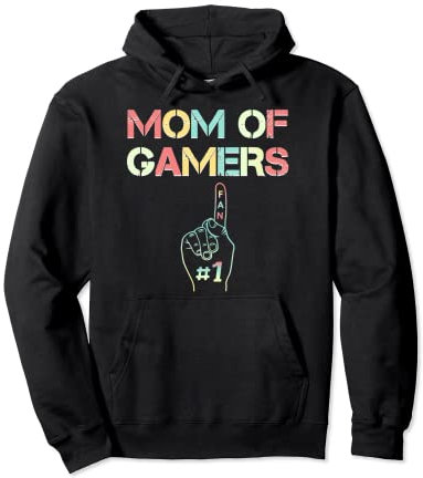 Mom of Gamers Mom Number 1 Fan Gamer Jungen lustige Gaming Mom Pullover Hoodie