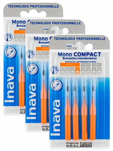 Inava Brossettes MONO COMPACT Oranges 1.2mm ISO4 - Bte/4 - Lot de 3 Btes