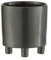 J-Line by Jolipa Cache Pot sur Pied en céramique Noir 15x15x16cm