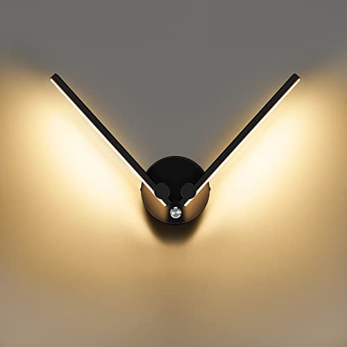 KAWELL 10W Moderno LED Luz de Pared con Interruptor Interior y Brazos Giratorios de 300° para Dormitorio, Salón, Fondo, Pasillo, Escalera