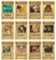 BSNRDX 12 stücke Anime One Piece Poster，Kopfgeld Gesucht Poster Anime Wandbilder Kraftpapier Poster Anime Poster für Schlafzimmer Dekoration DIY Kartenpapier Teenager Raumdekoration Poster Geschenke