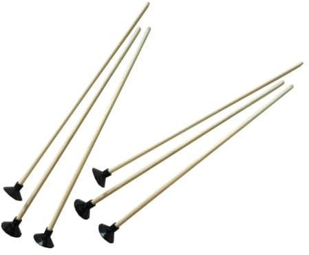 Jamso Design 6 Pfeile ohne Federn 35 cm, Bogensport Holzpfeile für Kinder mit Saugnapf