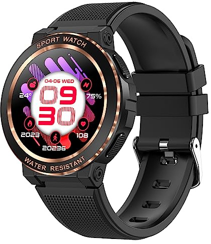 findtime Smartwatch Damen Fitnessuhr mit Telefonfunktion Pulsuhr Blutdruckmessung Schlafmonitor Schrittzähler IP68 Wasserdicht Smart Watch Damenuhr Menstruationszyklus Armbanduhr für Android iOS