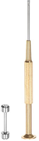 sourcing map 2 1 Uhren Schrauben Rohr Stab 16mm Innen Durchmesser Edelstahl Uhr Riemen Pins mit 2mm Geschlitzt Schraubendreher Silberton