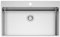 EVHOC Lavello Sopratop DEUS XXL, 1 Vasca per Cucina, Lavandino in Acciaio Inox Vasca Unica con Finitura Satinata, Fascia Forata per Miscelatore, Made in Italy, 85 x 51 cm
