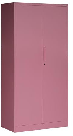 Domator Dawid Armoire en métal, Rose, 185 cm x 90 cm x 45 cm