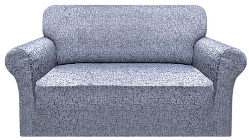 Granbest Stretch-Sofabezug, 2-Sitzer, superweich, Mikrofaser, Sofa-Schonbezug, rutschfest, Spandex, Möbelschutz für Hunde, Haustiere (2-Sitzer, Texturmuster)