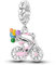 NARMO 925 Sterling Silber Dangle für Pandora Armbänder Bunte Ballon Fahrrad Originalität Charms