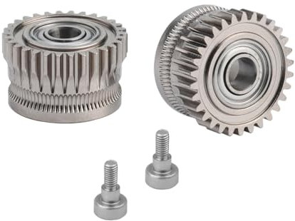 POLISI3D K1 Max Extruder Gears Kit Gehärteter Stahl Vernickelung Alle Metall Antrieb Getriebe Hohe Härte Kompatibel mit Creality K1C...K1 Max 3D Drucker Zubehör Teile