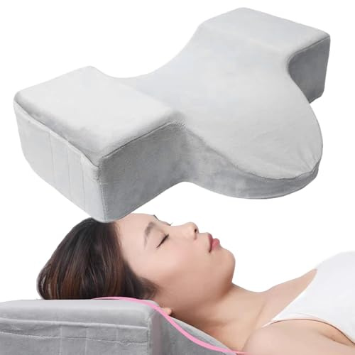 Nuyhgtr Wimpernkissen, ergonomisches -Schaum-Kissen, Nackenstützkissen, Wimpernbettkissen, Kosmetiker-Kopfkissen, Nacken- und Rückenstützkissen