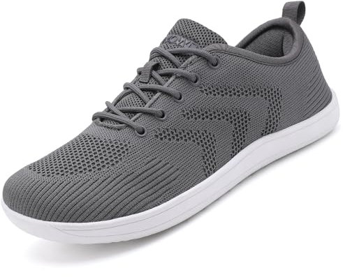 Ulicox Barefoot Minimalistes Chaussures Running Unisexe, Design Flèche Dynamique Antidérapant Gris 38
