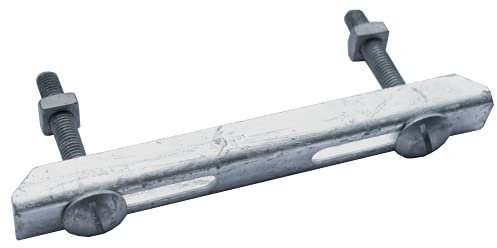 FeNau | Doppelklemme für Rosthöhe 40-50 mm und MW: 30/10 mm, S235JR, feuerverzinkt, Gitterrost-Sicherung, Gitterrost-Befestigung