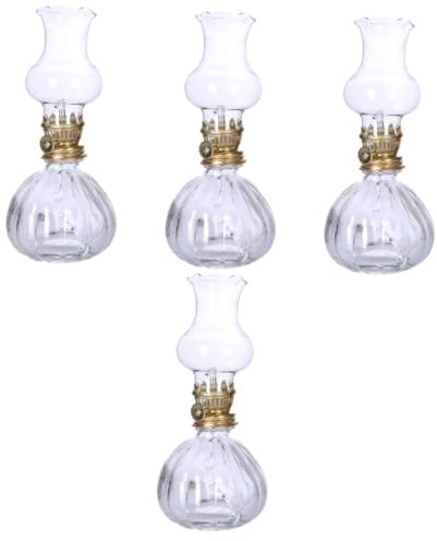 IMIKEYA 4 Stück Kerosinlampe Wachs Schmilzt Große Lampe Dekorationen Aus Vulkanischem Stein Lampenschirme Fackel Flauschige Aufkleber Oberbeleuchter Dochte Für Petroleumlampen Obst Weiß