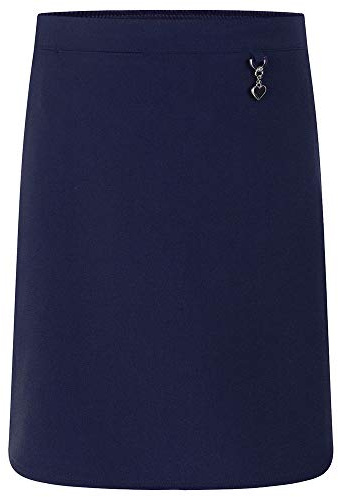 ZECO Girls’ Pull-On Stretch Elasticated Waist School Skirt (3-16 Years) Navy
