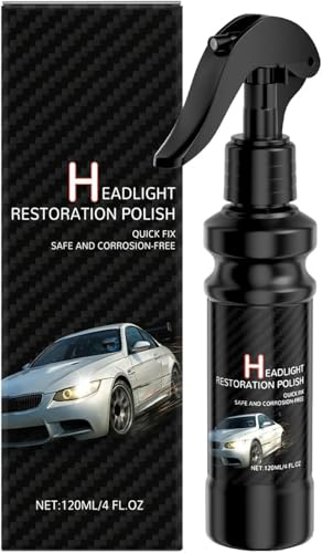 Lucidante auto Rivestimento Spray,Pulizia Del Faro Per Auto Rinnova Fari Auto,Car Headlight Repair Fluid,Headlight Repair Agent,Headlight Cleaner and Restorer Kit,120ML