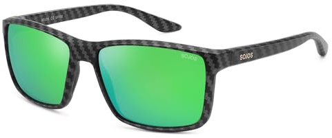 SOJOS SJ2645 Lunettes de soleil carrées polarisées pour homme, monture carrée légère TR90 UV400