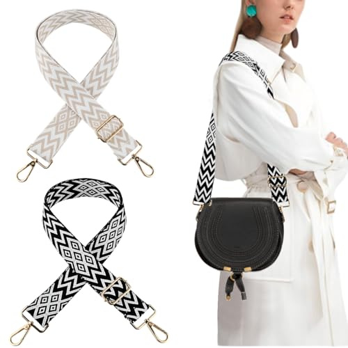 DODUOS 2 Stück 3.8cm Taschengurt Breit Taschengurte zum Wechseln, Längenverstellbarer 75-145cm Schultergurt für Taschen Breit Schulterriemen für Schultertasche Tragetaschen und Handtaschen