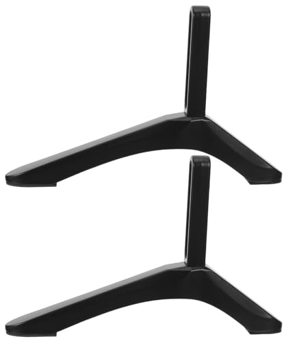WRITWAA 2pcs Universal Black Metal Tv Feet Stand Fully Assembled Tv Legs Replacement for Flat Screen Televisions Suitable for Living Room and Bedroom Desk Accessories