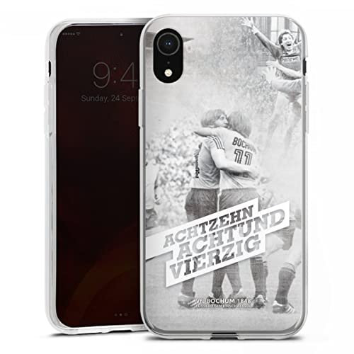 Silikon Hülle kompatibel mit Apple iPhone Xr Case transparent Handyhülle VFL Bochum Offizielles Lizenzprodukt Sport