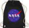 Turnbeutel Rucksack - Sprüche Statement - Nasa Meatball Logo I NASA Raumfahrt - Unisize - Schwarz - turnbeutel. zocker space beutel geek patch juterucksack nerd sternen beuteltasche nerds astronaut