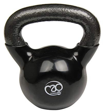 Fitness Mad schwarz Kettlebell, 8 kg