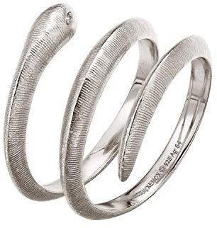 Xenox Damen-Ring PARADISE aus 925er Sterlingsilber und Zirkonia (silberfarben, 56 (17.8))