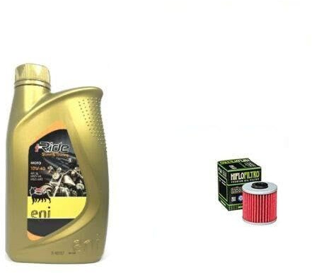 Generico Kit TAGLIANDO Motore Un LITRO Olio Eni i-Ride 10W40 4T + Filtro Olio Fantic Motor Caballero Motard 125 10/12