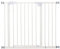 PawHut Barrera de Seguridad Metálica Puerta para Perros con Longitud Ajustable Sistema de Cierre Automático para Escaleras Pasillos 74-97,5x76,2 cm Blanco