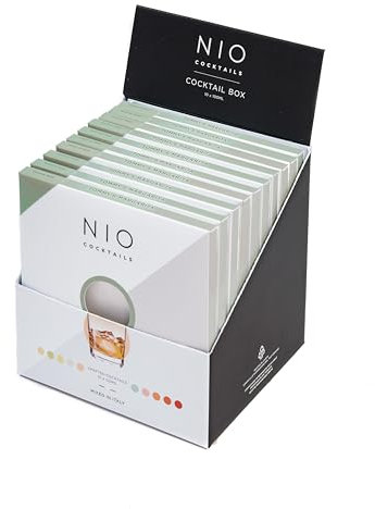 NIO Cocktails - Tommy's Margarita Già Miscelato, Pronto da Bere, Box Contenente 10 Drink tommy's Margarita da 100ml (Tequila Jose Cuervo, Sciroppo d’Agave Bio, Citrus Bio), 1000ml