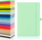 Notes London Eco A5 Notizbuch mit linierten Seiten, Stiftschlaufe, Band, Datumsmarkierungen und Papiertasche, mittleres gebundenes Tagebuch, Notizbuch, nachhaltig angebautes Papier (Pastel Mint)