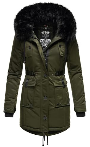 Navahoo Damen Winter Jacke Kapuze Winterjacke Parka Kunstfell Teddyfell B818