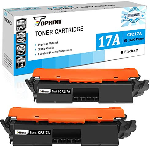 TOPRINT 17A CF217A mit Chip Kompatible Tonerkartuschen Druckkartuschen 2 Schwarz 1600 Seiten für HP Pro M102a, M102w, M104a, MFP M130a, M130fn, M130fw, M130nw, M132a, M132fn, M132fw, M132nw Drucker