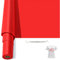 Bocguy Vinilo Textil Termoadhesivo, 30.5 CM X 610 CM Vinilo Textil Rojo con Gancho Deshierbe, Vinilo Termoadhesivo Textil para DIY Camisetas y Más Telas, Fácil de Cortar (Rojo)