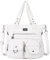 AngelKiss Handtasche Damen Schultertasche Multifunktionale Umhängetaschen Gewaschenes Veganes Leder Wasserdicht mit Reißver Schlusstaschen