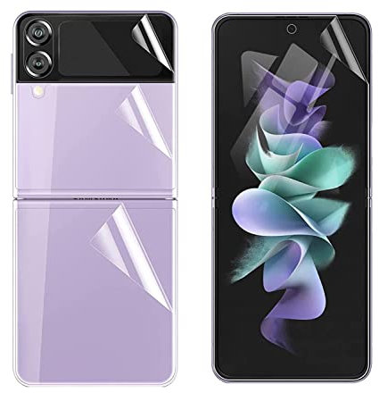KP TECHNOLOGY Premium Film for Samsung Galaxy Z Flip 4 [1SET 3 PCS] Screen Protector Anti-Shock, HD Clear, Film for Samsung Galaxy Z Flip4 5G (2022) (Samsung Z Flip 4)