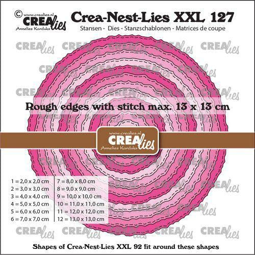 Crealies Crea-nest-stanzt XXL Kreise CLNestXXL127 13x13cm - Kunst-Bastelset für Erwachsene