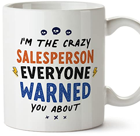 MUGFFINS Tazas para VENDEDORA - En Inglés - Everyone warned you about - 11 oz / 330 ml - Regalo original y divertido