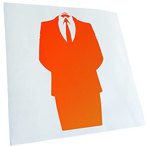 Kiwistar - Autoaufkleber - Neonorange - 50x31cm Anonymous - Heckscheibe Auto Aufkleber wetterfest für Kfz LKW Mofa Truck - Sticker außen selbstklebend Tuning Zubehör für Fenster Fahrzeug Scheibe