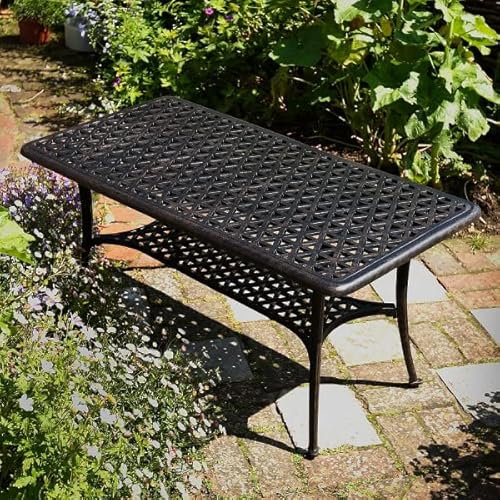 Lazy Susan Furniture - Claire 95cm rechteckiger Grill Beistelltisch - einzeln | Antik Bronze