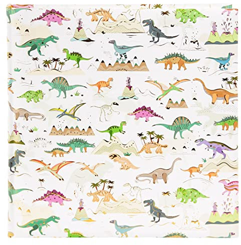 goldbuch 27839 Fotoalbum Dinosaurier, Bilderalbum mit 60 weißen Seiten, Album aus Kunstdruckpapier im Format 30 x 31 x 4 cm, Einband mit Dinosaurier-Design, Fotobuch zum Festhalten von Erinnerungen