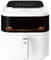 Grunkel - Freidora aire 6L- Air Fryer WHITE LIGHT FRYER - 12 programas. Panel control digital a color Multifunción y ventanal visualización retroiluminada. Temporizador 60 minutos (Blanco)