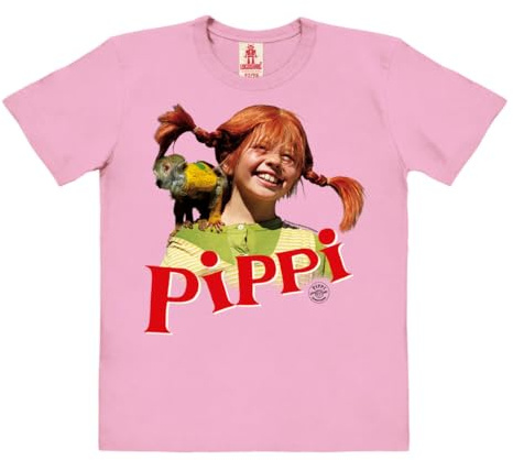 Logoshirt® Pippi Langstrumpf Herr Nilsson T-Shirt Kinder | Offiziell lizenzierter Pippi-Langstrumpf-Fanartikel, Bio-Baumwolle, mit hochwertigem Frontprint, für Mädchen und Jungen