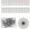50 Pezzi Chiodi Quadri Acciaio, Ottone Ganci Chiodi, Chiodi Testa Ottone Chiodi Muro con Contenitore Plastica, Ideali per Appendere Quadri, per Gesso e Legno
