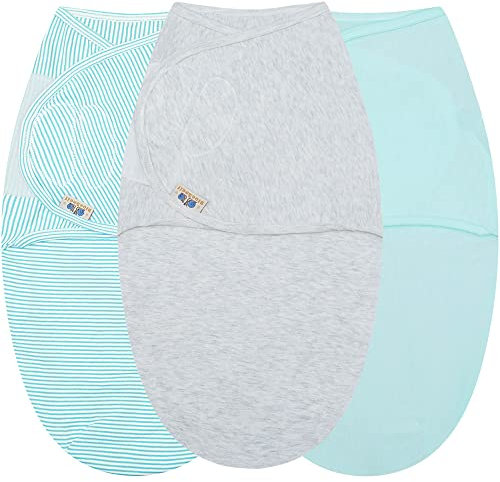 BlueSnail Baby Pucksack | Pucktuch für Neugeborene | Swaddle für Babys von 0-3 Monaten | Weiche und gemütliche Babydecke | Perfekt zum Pucken | Für werdende Mütter (blau)